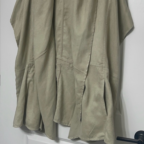 Chicos Women’s Faux Suede Open-Front, Cardigan. - Picture 3 of 9